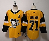 Penguins 71 Evgeni Malkin Gold Gold Alternate Adidas Jersey,baseball caps,new era cap wholesale,wholesale hats